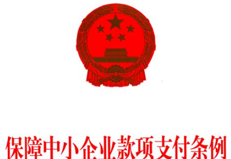 保障中小企业款项支付条例